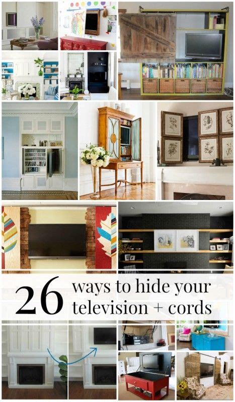 26 Ways To Cut Visual Clutter And Hide Your Television Electronics