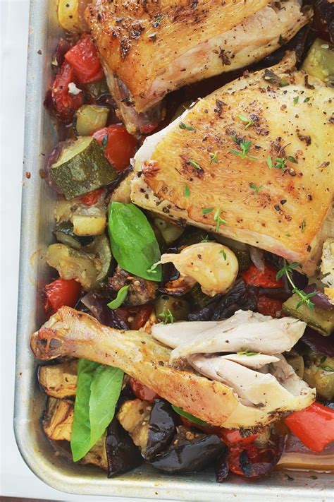 Cuisses De Poulet Au Four Et Ratatouille Recette Rapide Cuisine