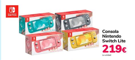 Este tipo de ofertas en juegos nintendo switch de carrefour son variables y la verdad es que no podemos prometer que siempre estén disponibles. Oferta Consola Nintendo Switch Lite en Carrefour