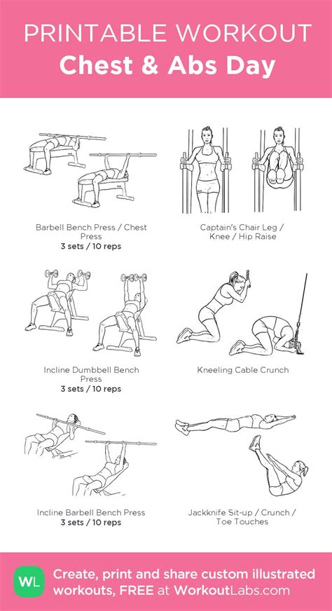 Chest And Abs Day My Visual Workout Created At Click