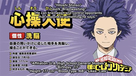Hitoshi Shinso Quirk Hero Academia Characters Hero My Hero