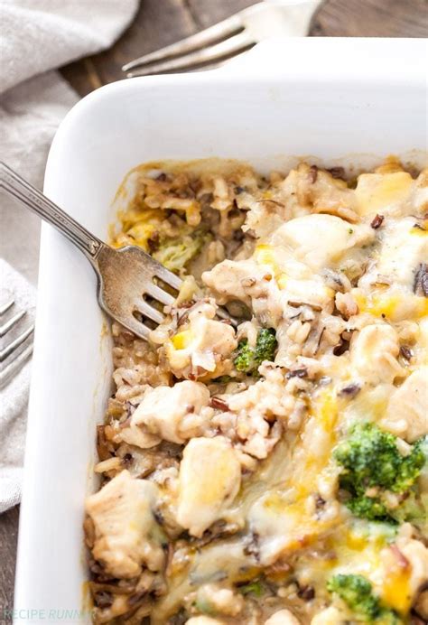 Broccoli Chicken And Cheese Wild Rice Casserole Recipe Runner