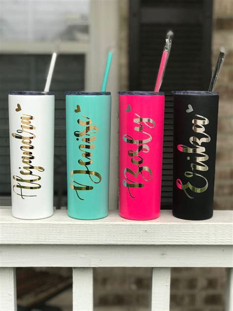 Personalized Tumbler Stainless Skinny Tumbler Personalized Etsy