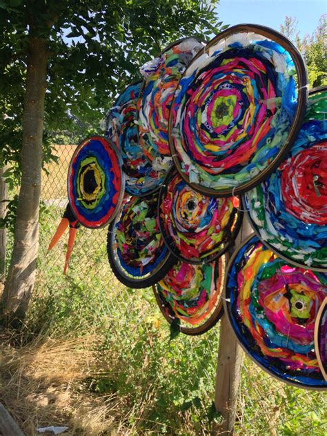 Bicycle Wheels To Make A Bird Collaborative Art Art Activities