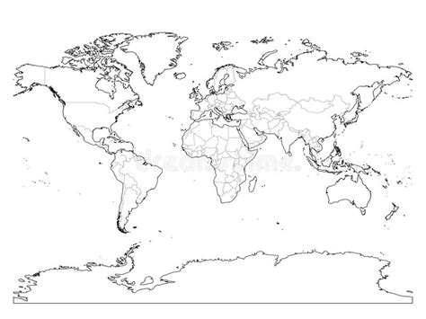 World Map Outline Simple Stock Illustrations 21826 World Map Outline