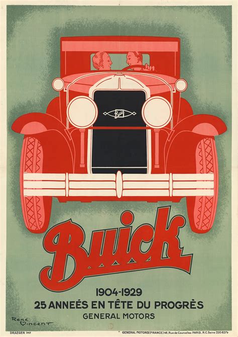 Buick Vintage Poster High Quality Reproduction Vintage Car Etsy