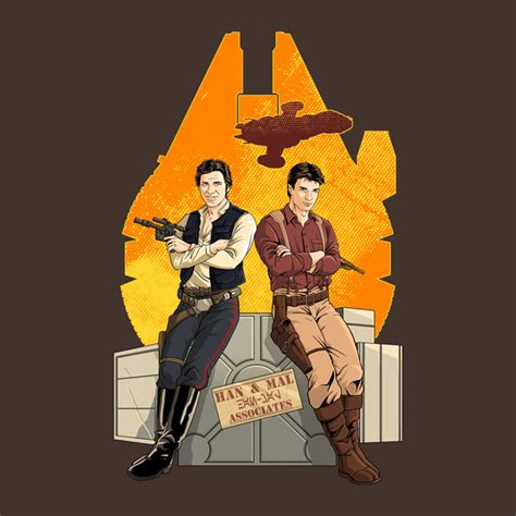 Han Solo And Malcolm Reynolds Are Partners In Crime In T Shirt Art