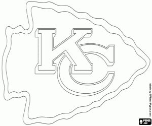 Kansas city chiefs logo coloring page. Juegos de Logos NFL para colorear, imprimir y pintar