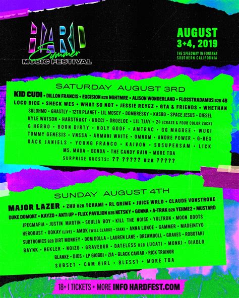 Festival Hard Summer Music Festival Los Angeles Calif Tickets And