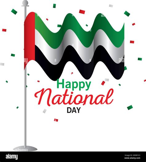 Uae National Day With Flag Vector Design Stock Vector Image And Art Alamy