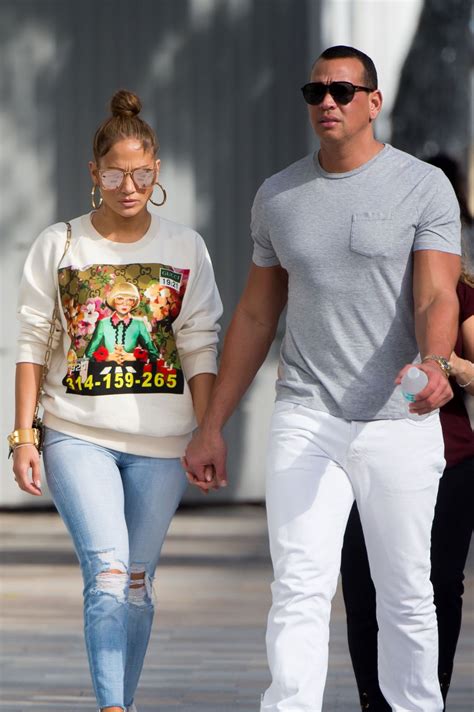 Jennifer Lopez In Gucci With Alex Rodriguez Christmas Shopping In Miami