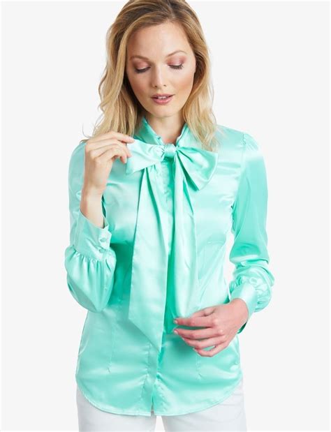 Pin By Robert Schweizer On Satin Blouse In Dress Shirts For Women Satin Blouse Clothes