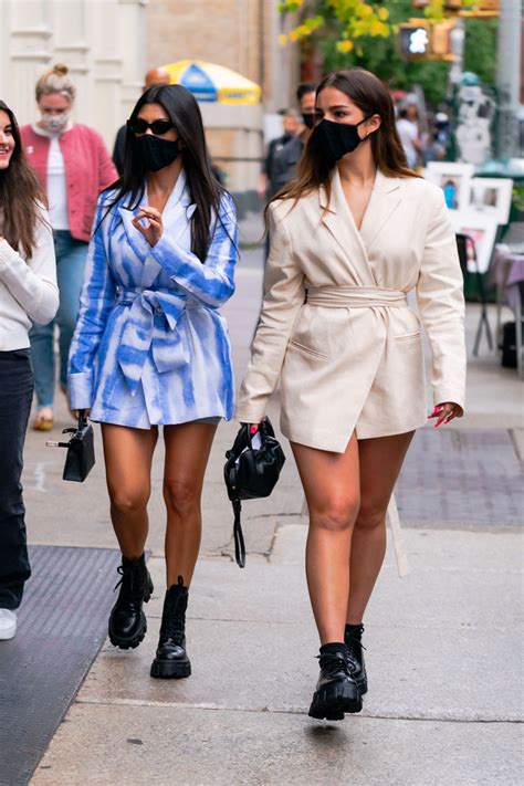 Kourtney Kardashian And Addison Rae Matching Outfits In NY Best Knockoff Luxury Clothing