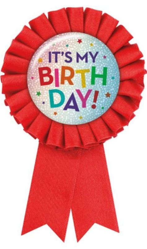 Its My Birthday Award Ribbon Red One Size Wearable Accessory For