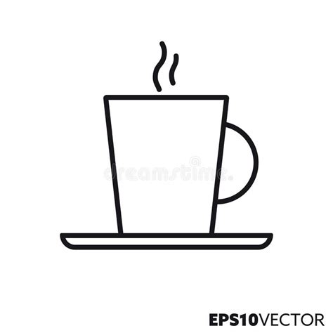 Coffee Mug Line Icon Stock Vector Illustration Of Outline 100291560