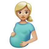 ?? Pregnant Woman: Medium-Light Skin Tone Emoji on WhatsApp 2.20.198.15