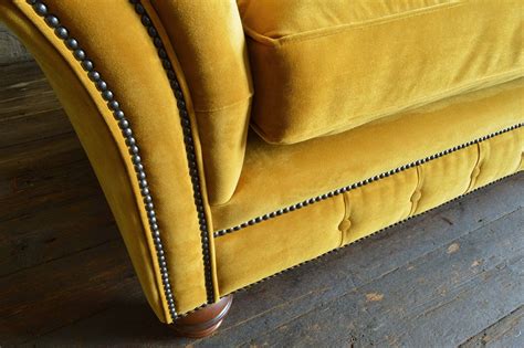 Introducing Our 4 Seater Mustard Velvet Chesterfield Sofa Introducing
