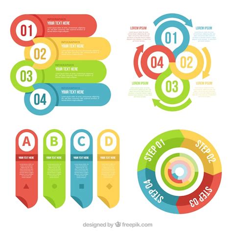Modern Infographic Elements Collection Free Vector