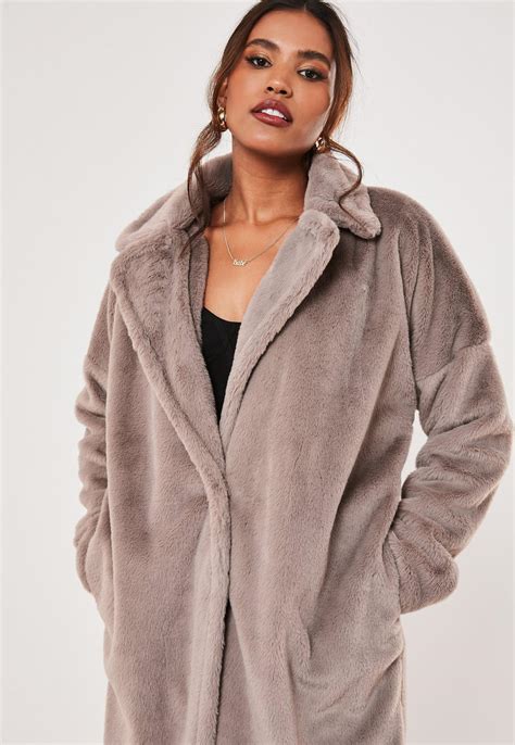 Mink Oversized Faux Fur Coat | Missguided