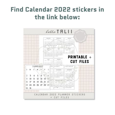 2023 Printable Calendar 4 Sizes Minimal Black And White 2022 Etsy