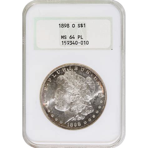 Certified Morgan Silver Dollar 1898 O Ms64pl Ngc Golden Eagle Coins