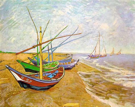 Vincent Van Gogh Fishing Boats On The Beach Painting Best Paintings