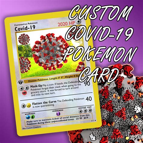 Covid 19 Custom Pokémon Card Etsy Australia