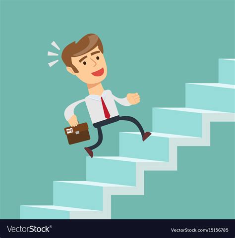 Businessman Going Up Royalty Free Vector Image