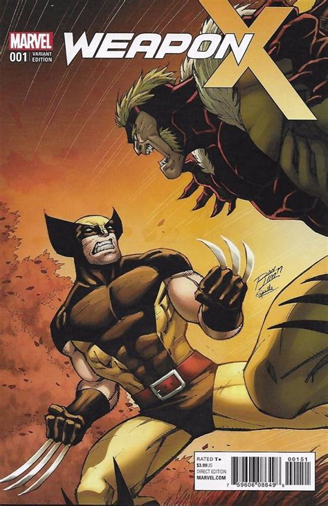 Marvel Weapon X Comic Issue 1 Wolverine Sabretooth Variant Sabretooth