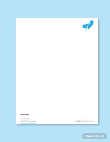 Collection of most popular forms in a given sphere. 11+ Church Letterhead Templates - Free Word, PSD, AI ...