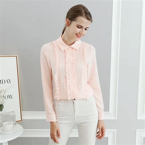 Aliexpress Com Buy Spring Women Shirt Peter Pan Color Long