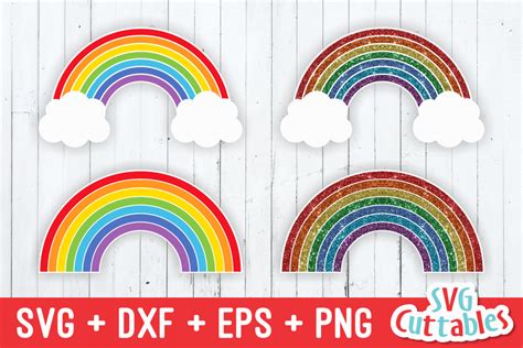 Rainbow Svg Rainbow Png Cut Files Design Bundles