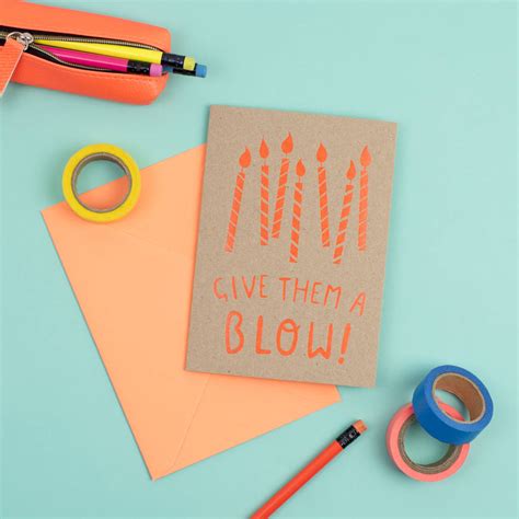 Neon Birthday Candles Card By Stormy Knight