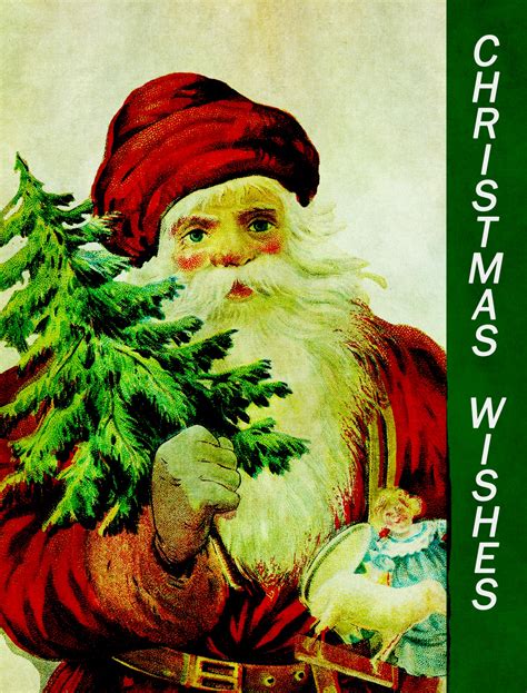 Christmas Card Santa Vintage Free Stock Photo Public Domain Pictures