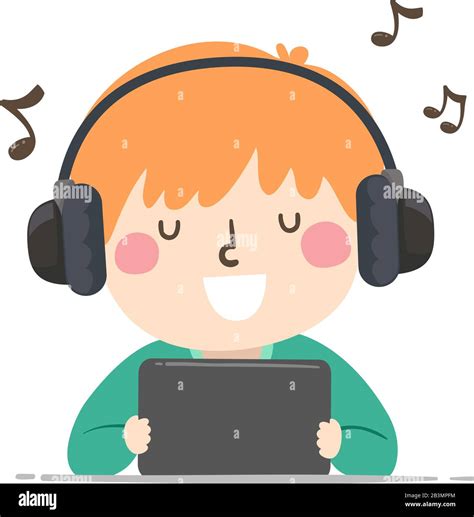 Kids Listening To Music Clipart