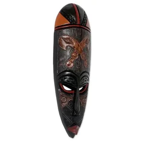 Authentic West African Sword Of War Mask By Theophilus Sackey The