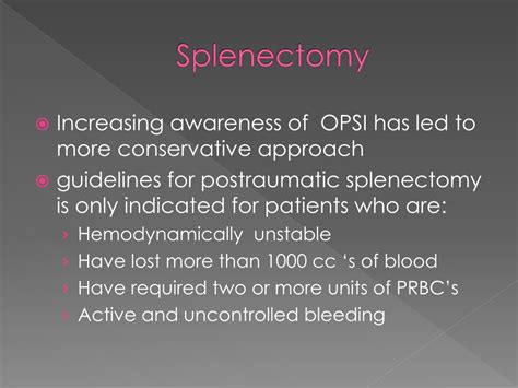 Ppt Overwhelming Post Splenectomy Infection Powerpoint Presentation