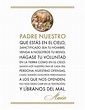 Padre Nuestro Our Father Prayer Poster in SPANISH 8.5 X 11 Poster ...