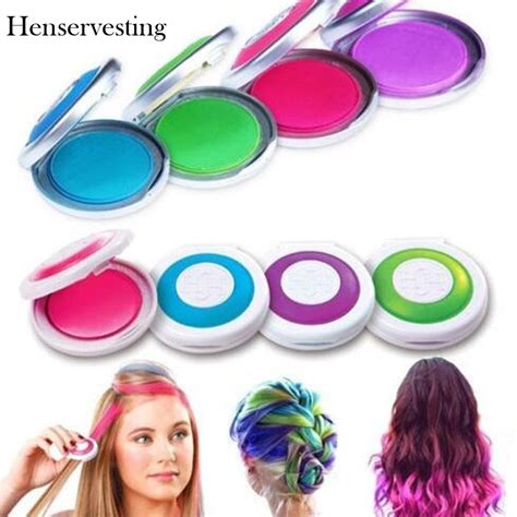 4 Colors Diy Temporary Hair Dye Wash Chalk Powder Soft