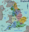 Landkarte England (Regionen Englands) : Weltkarte.com - Karten und ...