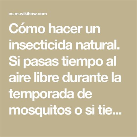 C Mo Hacer Un Insecticida Natural Insecticidas Naturales Insecticida