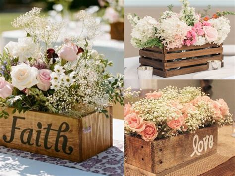 Cajas De Madera Como Centro De Mesa Wedding Planning On A Budget