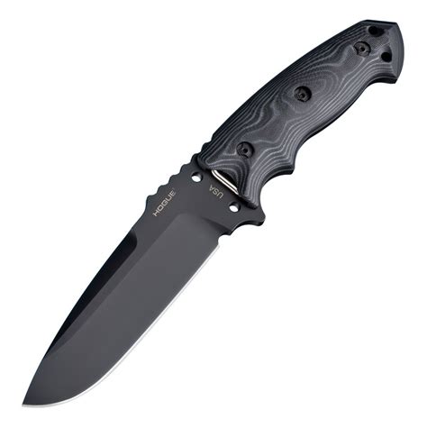 Ex F01 Fixed Blade 55 Drop Point Blade Black Cerakote Finish G