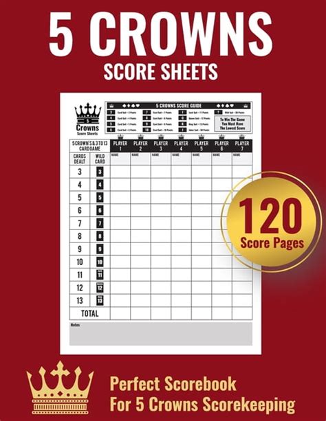 5 Crowns Printable Score Sheet Printable World Holiday
