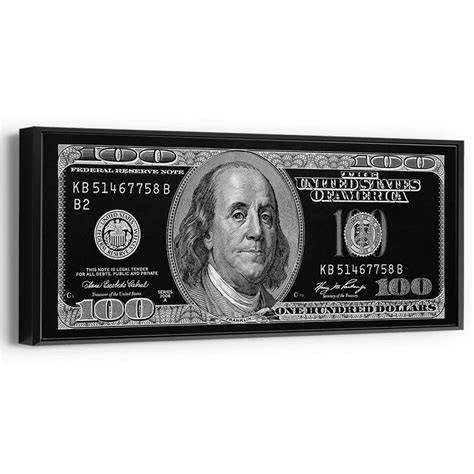 Silver Edition 100 Dollar Bill Money Press Original Benjamin Canvas