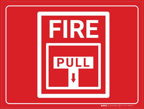 Fire Alarm Pull Station Floor Marking Sign Creative Safety Supply