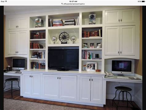 Find ideas and inspiration for bedroom wall units with drawers to add to your own home. Wall unit with tv and workstation | Living room built ins ...