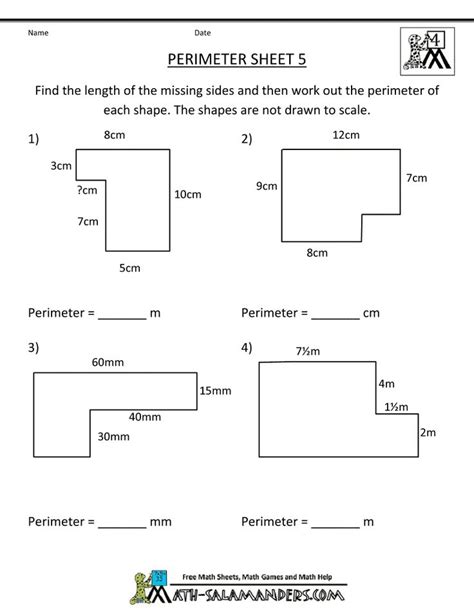 Free Area And Perimeter Worksheets