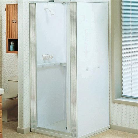 Portable Compact Mobile Home Stand Up Shower Stall Kit 32 In X 32 In
