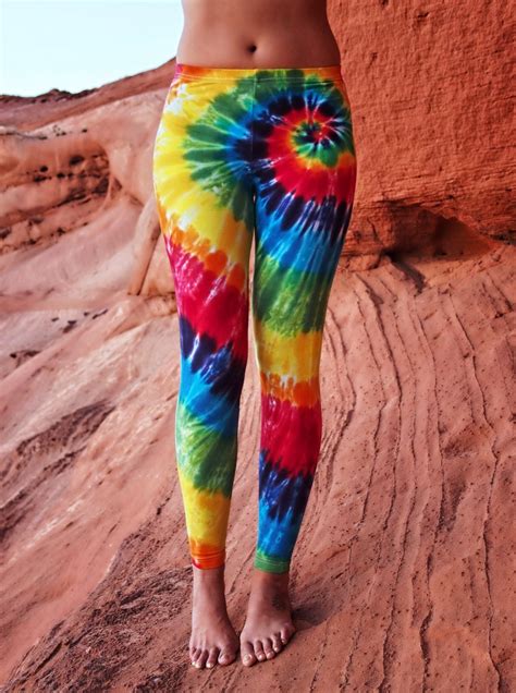 Rainbow Legging Tie Dye Pant Classic Tye Dye Bohemian Etsy